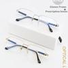 Óculos Masculinos de Titânio Puro Óculos de Uso Diário para Escritório Lentes de Prescrição Progressivas Miopia Hipermetropia Óculos Antirreflexo