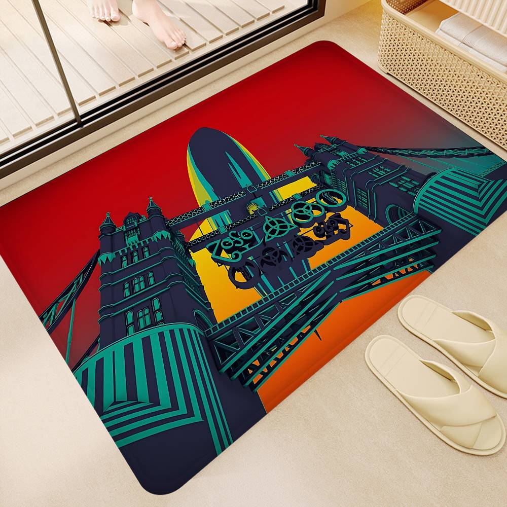Rock Band L-Led Zeppelin Room Mats Retro Multiple Choice Living Room Kitchen Rug Non-Slip Welcome Rug