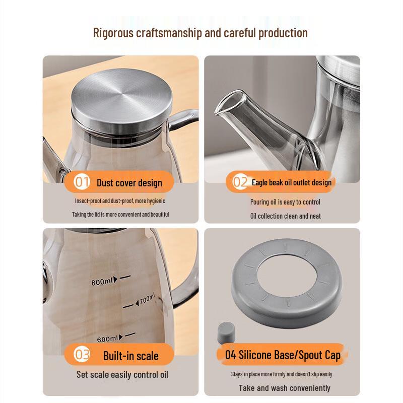 ZISIZ High Borosilicate Glass Oil Dispenser