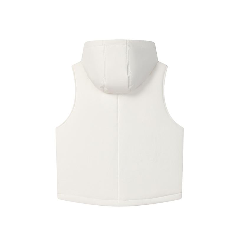 Fila Milano Series Warm Comfortable Versatile Casual Vest Women Vest Ceramic-White F11W515901FIV