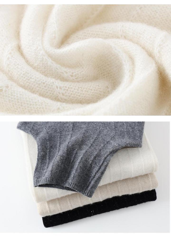 Lekasha Women's 100% Pure Cashmere High Neck Pullover Sweater - Warm Autumn/Winter Base Layer