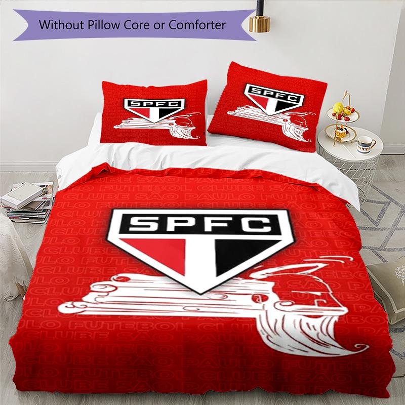 Spfc Team Crest Design Printed Pattern Duvet Cover Set – Includes 1 Duvet Cover and 2 Matching Pillowcases Bedroom Decor Christmas Gifts