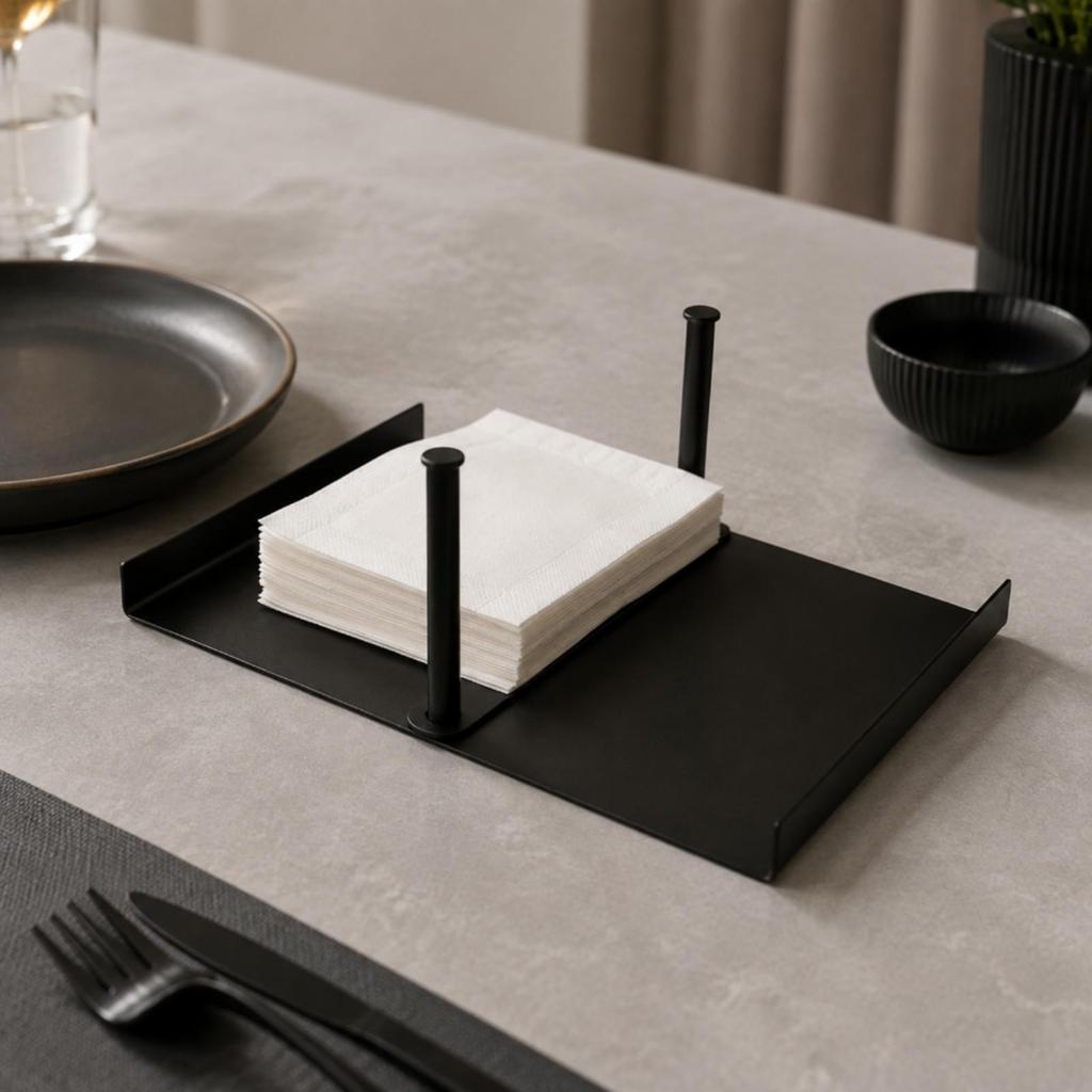 Metal Tabletop Tissue Holder Stable Napkin Dispenser Easy to Clean