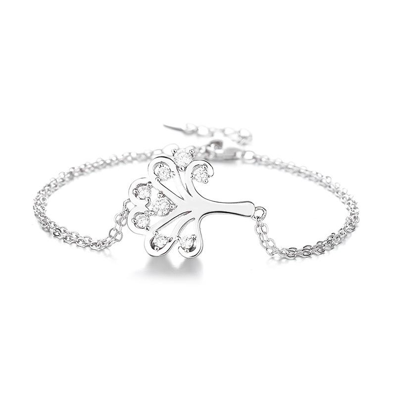 Mirror Jewelry Exquisite High-End Tree Of Life Bracelet, Female Niche Light Luxury Zircon Big Tree Jewelry