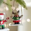 Christmas Swing Ornament User friendly Resin Hanging Decoration For Tree Wall Window Holiday Festival Decors Gift