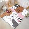 Cartoon Bear Pattern Area Rug with Pink Background for Living Room Suitable for Use As an Anti-slip for Living Room Bedroom Sofas