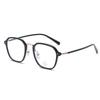 01048 Glasses Frame Women'S Retro Polygonal Flat Glasses Trendy Glasses Frame Anti-Blue Glasses