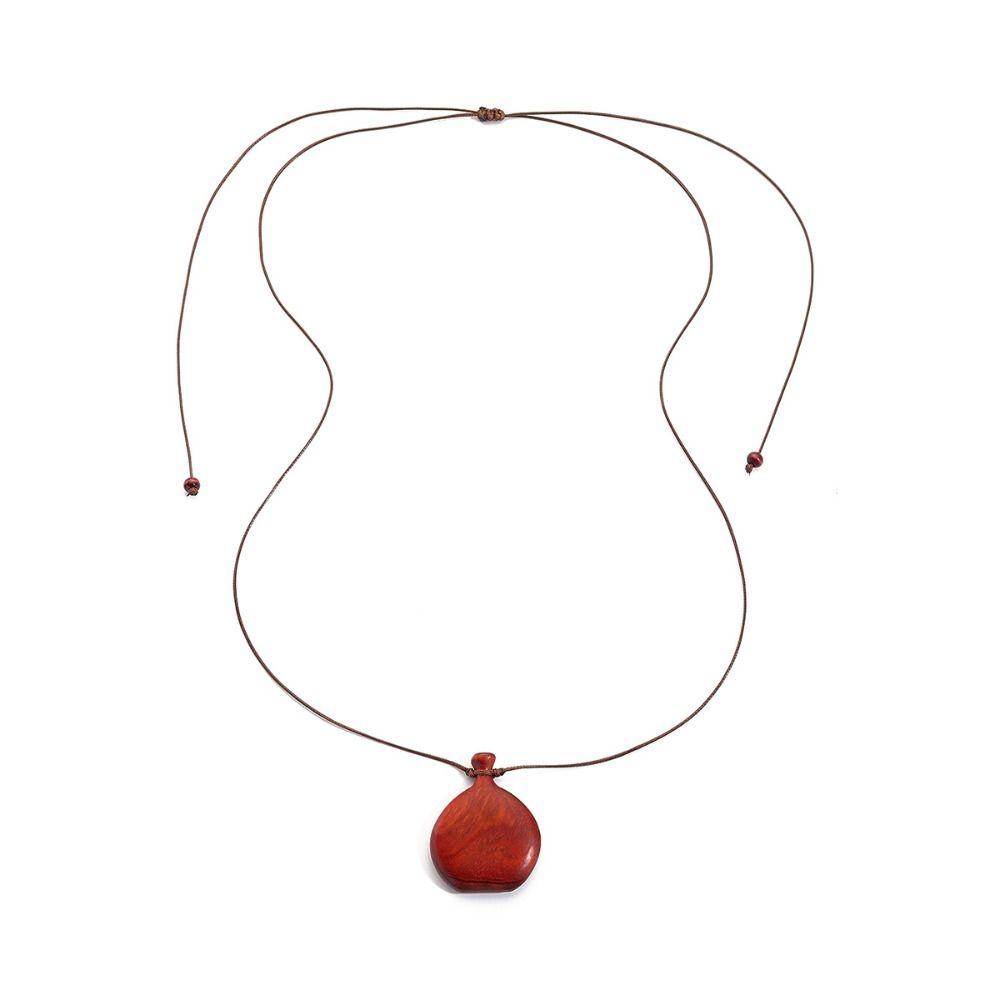 Wood Sweater Chain Necklace Black Color Long Pendant Necklace Jewelry Accessories  Valentine's Day