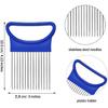 2Pcs Onion Holder Slicer, Stainless Steel Tomato Lemon Potato Vegetable Holder Slicer Cutter Tool for Kitchen Worker Slicing