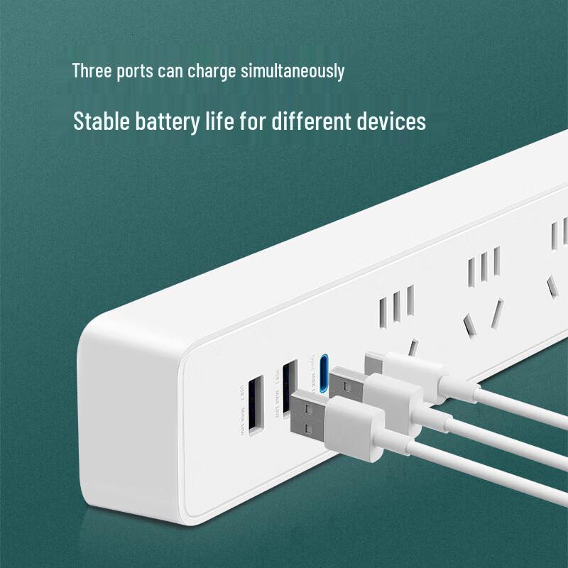 BULL 30W PD Fast Charging Power Strip with USB-C and 3 AC Outlets CN plug (adapter included)