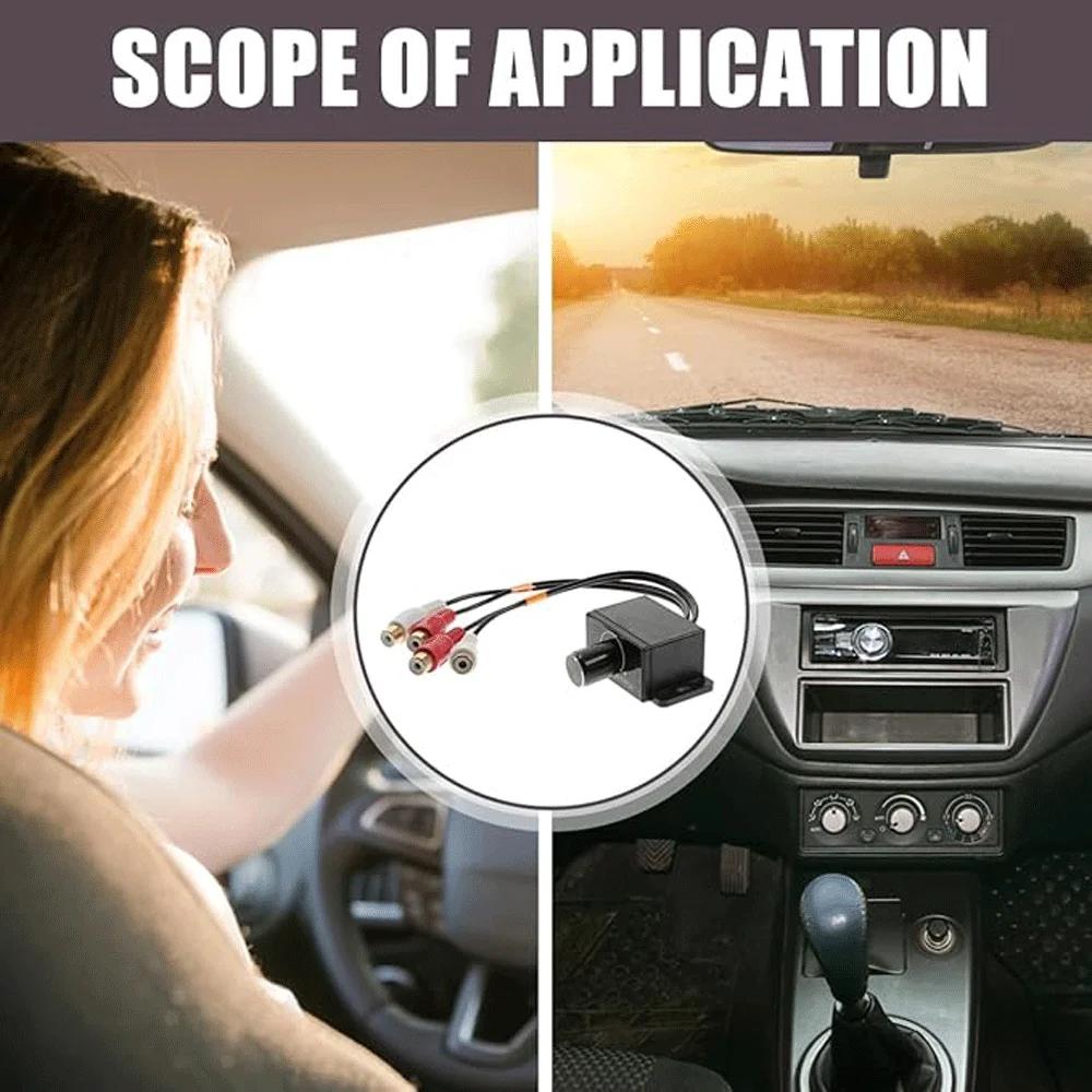 Auto-Audio RCA-Lautstärkeregler Inline für Autoradio-Verstärker Audio-Fernbedienung Pegelregelung für Bassverstärkung Einstellknopf