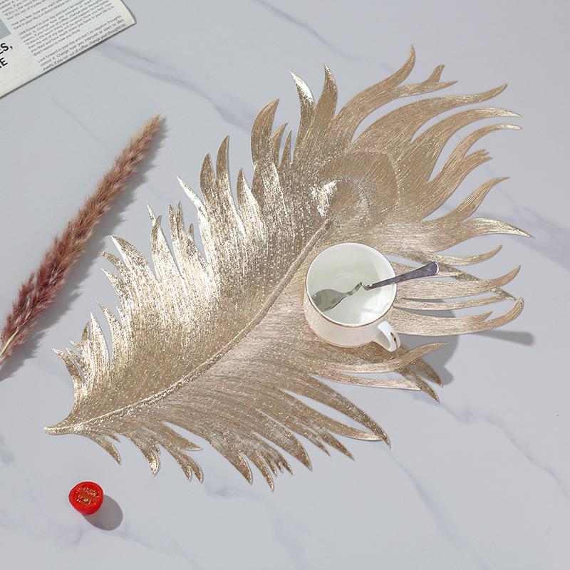 51Cm Placemat Washable Heat-Resistant Insulation Place Mats Coasters Hotel Dining Table Pvc Table Mats золотой