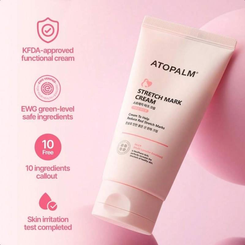 Atopalm Maternity Care Stretch Mark Cream 150ml , Canola Oil Postpartum Skin Care| Pregnancy Red Lines Relief | Skin Swelling Elasticity Improvement