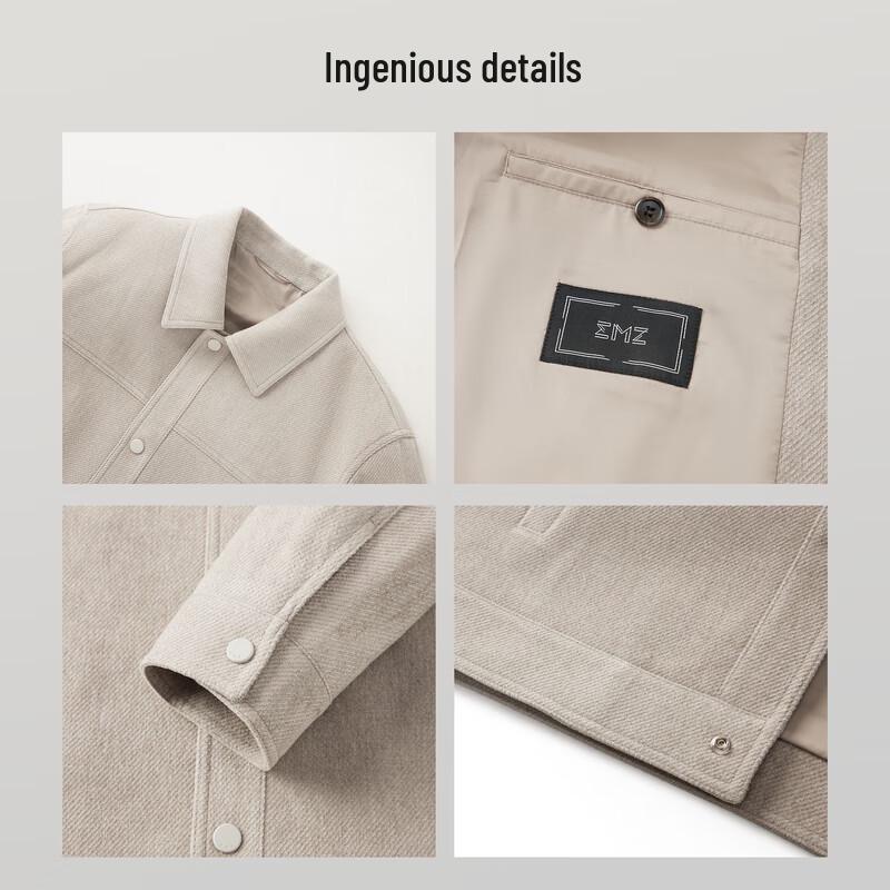 EMZ Lapel Wool Blend Jacket