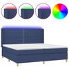 Maison Exclusive - Sommier à lattes de lit matelas et LED Bleu 200x200 cm Tissu