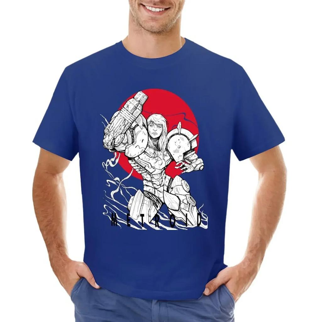 Metroid 22 T-shirt anime Blouse blacks men clothings