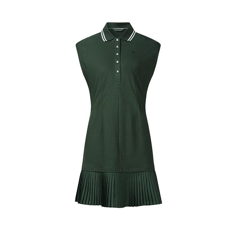 FILA Golf Series Simple Comfortable Skin-Friendly Sleeveless Dress Women dresses A11W635303FDG M
