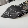 Nordic Black and White Marble Table Runner - Long Fabric Strip for TV Cabinet and Coffee Table Cover