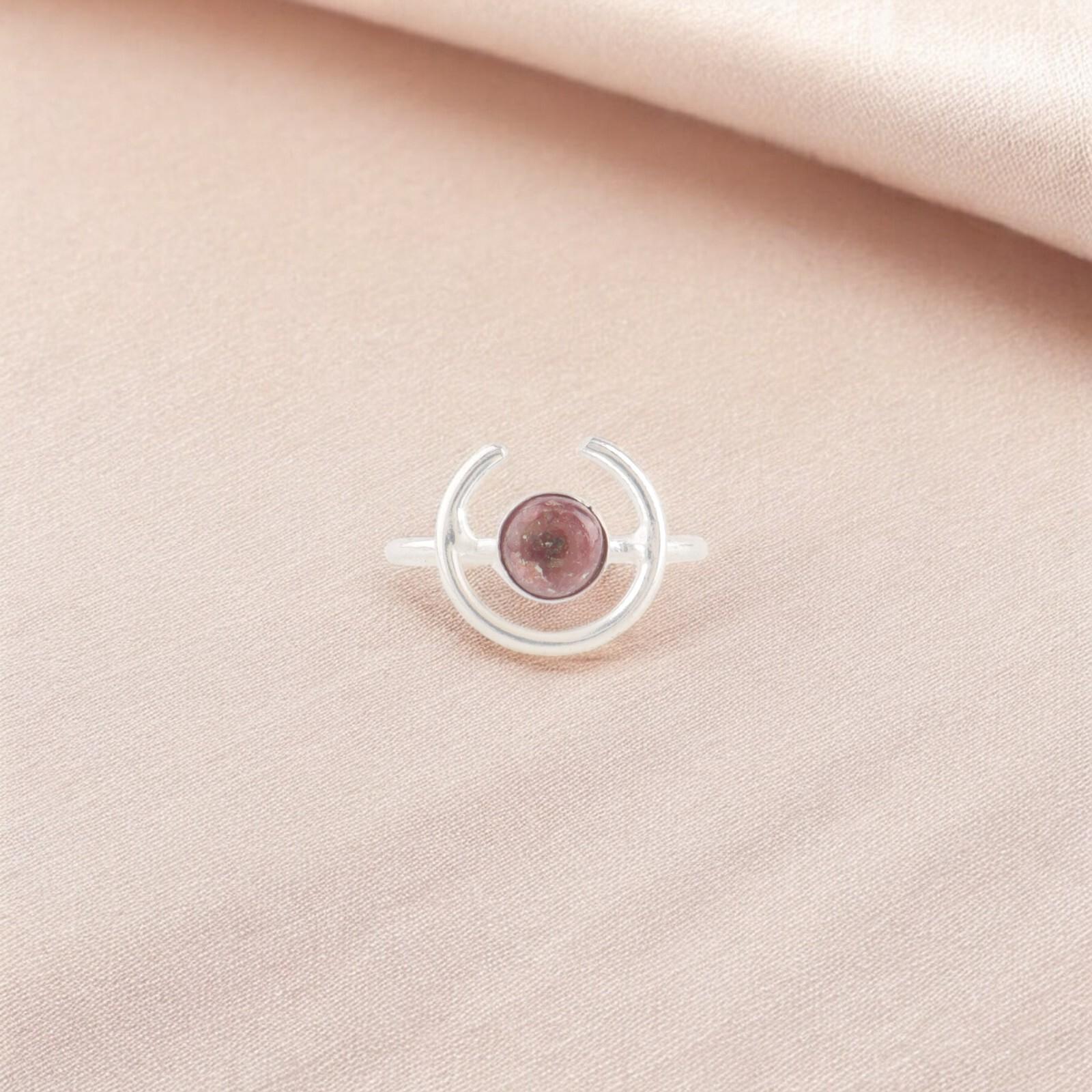 

Natural Black Rhodonite Gemstone Ring 925 Fine Silver Handmade Jewelry Boho Ring RR-54-33 13