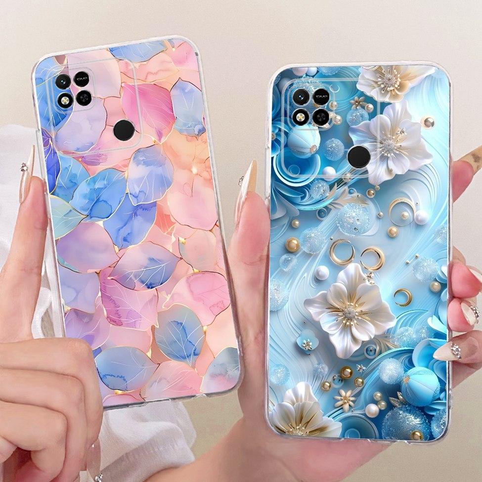 For Redmi 10A Case Cover Transparent Cute Cat Fashion Butterfly Funny Painted Casing 220233L2C 220233L2I 220233L2G