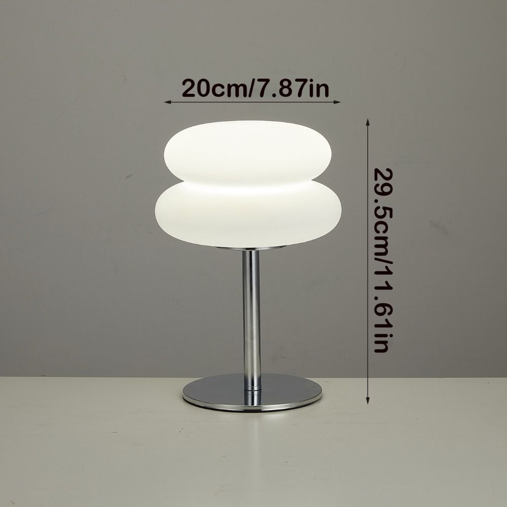 Creamy Style Table Lamp Tri Color Dimming Decor Light Cute Bedside Lamp  Living Room