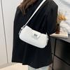 Lychee pattern lock armpit bag women's shoulder messenger bag