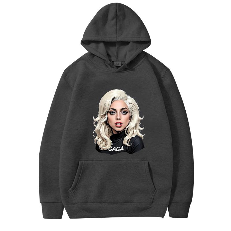 Felpa Grafica Classica Lady Gaga Uomo Donna Vintage Manica Lunga Felpa di Alta Qualità Con Stampa Oversize Casual Felpa Unisex