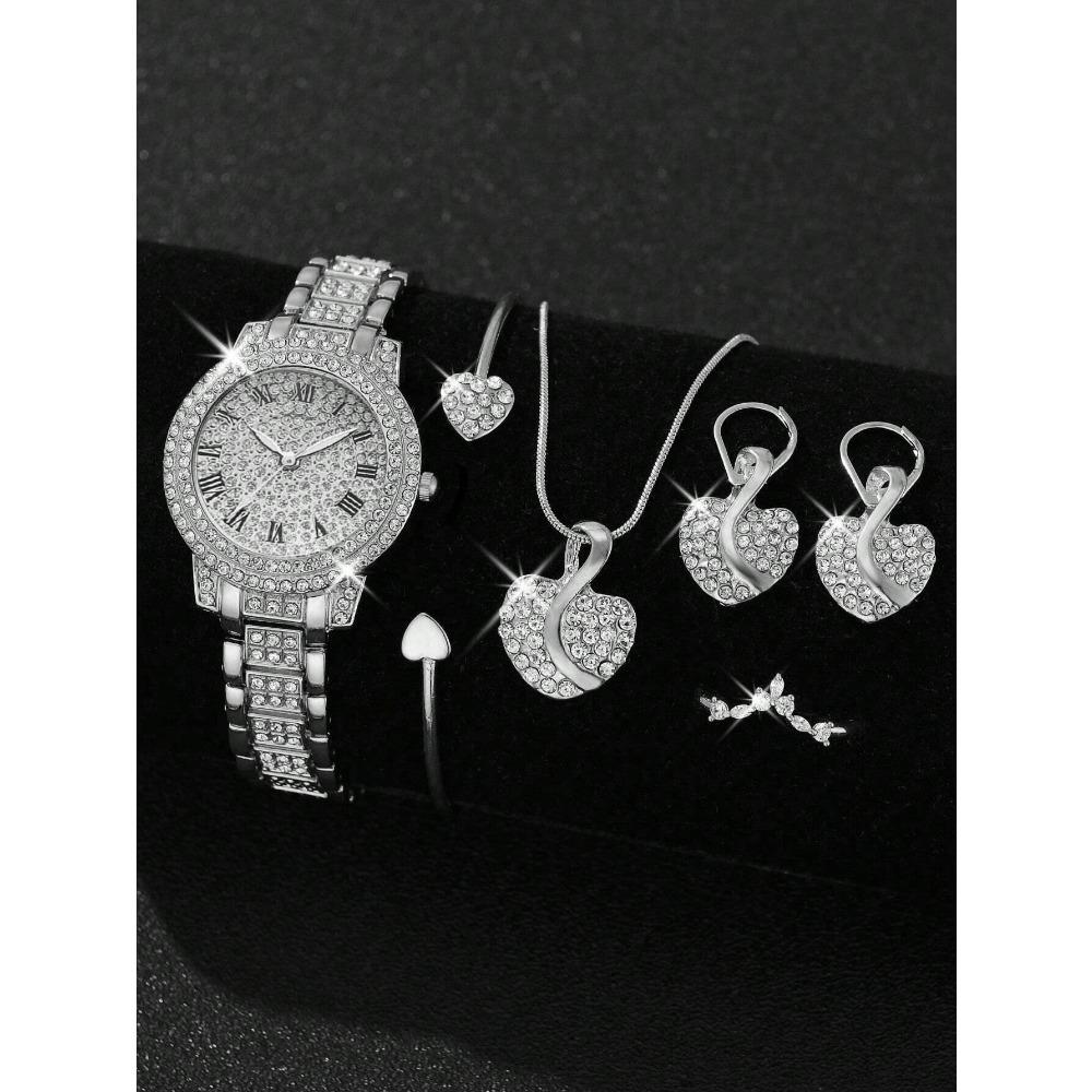 Cornucopia Diamond Women's Watch Set Premium Roman Quartz Watch Just Strap Watch