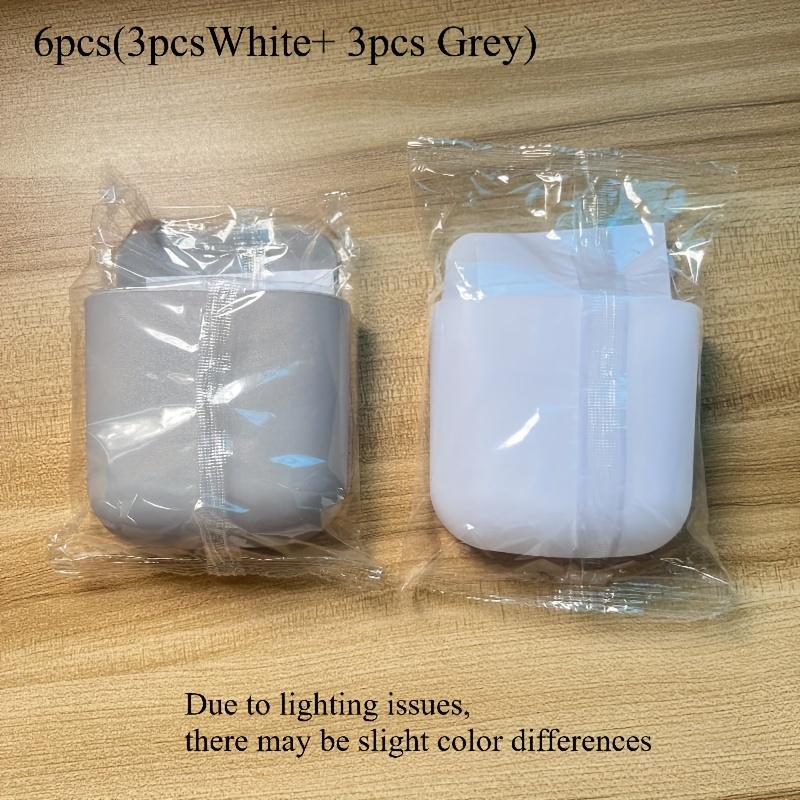 

6 шт. Пластиковые органайзеры Настенный держатель для пульта дистанционного управления Самоклеящийся держатель для телефона, карандашей, кистей для макияжа и очков