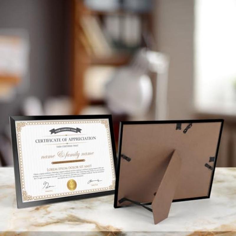 18 Packs 8.5x11 Multi Plastic Picture Frames Set with Plastic Cover Certificate Frames for Document Diploma Award Light Weight