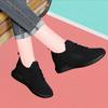 New summer versatile flying knitting casual women's shoes sports small black shoes work shoes hotel kitchen shoes