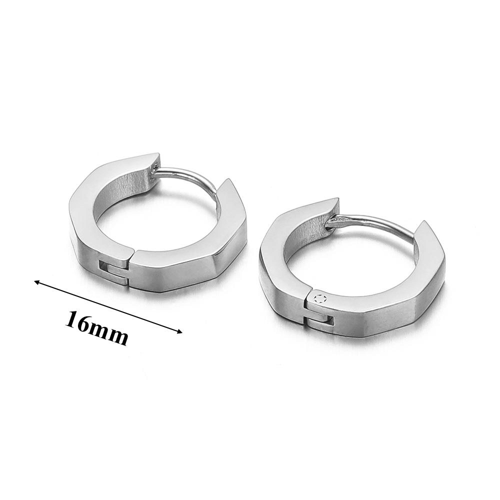 Edelstahl Creolen Dreieck Unisex Punk Rock Ohr Quadratisches Ohrring Geschenk Hiphop Geschenk Huggie Modeschmuck Großhandel