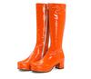 New  Head Patent Leather Boots High Martin Boots Knight Boots Water Platform Thick Middle Heel  Shoes Large Size