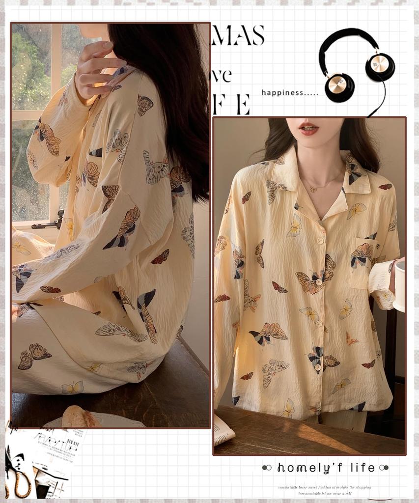 PHOLEEY Pajama Relaxed Spring Loungewear Women's Set, Fit,