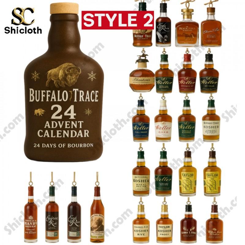Buffalo Trace 250th Anniversary Advent Calendar Blind Box Acrylic Ornament Christmas Tree Decor