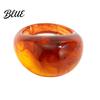 Retro Ring Jelly Texture Finger Ring Transparent Resin Round Layered