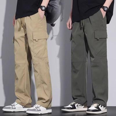 Retro High Street Work Pants Men's Straight Leg Wide Leg Casual Pants Fashion Trend Ins Pants