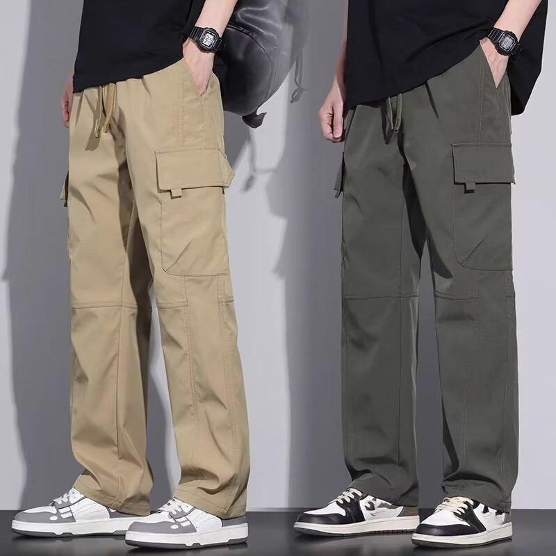 Retro High Street Work Pants Men's Straight Leg Wide Leg Casual Pants Fashion Trend Ins Pants