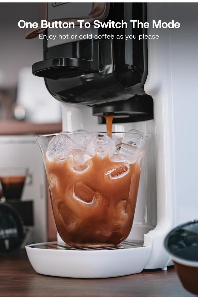 H2B Multiple Capsule Coffee Machine, Hot/Cold Dolce Gusto Milk Nespresso Capsule ESE Pod Ground Coffee Cafeteria 20Bar 5 in 1