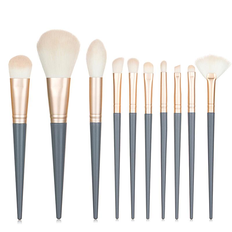 10-Piece Blue Bridge Makeup Brush Set: Eyeshadow Brush Eyeliner Brush Blush Brush Foundation Brush Makeup Tools A1