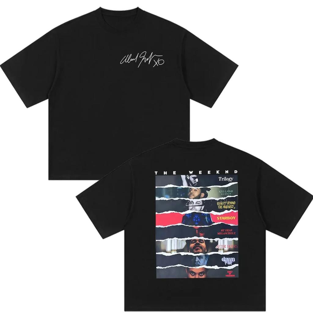 Rapper The Weeknd Hurry Up Tomorrow XO Album Graphic TShirt Hip Hop Vintage Cotton Short Sleeve Streetwear TShirts YK
