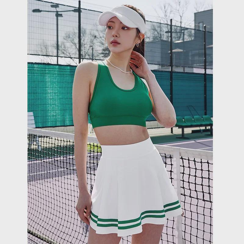 Quick-Dry Pleated Women's Sports Skort: Anti-Exposure for Golf, Fitness, Running, Tennis, and Badminton