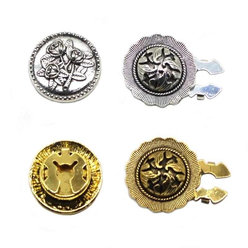 K1AE Dress Shirt Brooch Pin Retro Decorative Corsage Clip Shirt Secure Clip for Women