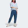 Adidas Logo Letter Print Round Neck Short Sleeve T-Shirt Women T-Shirt Blue IL9624