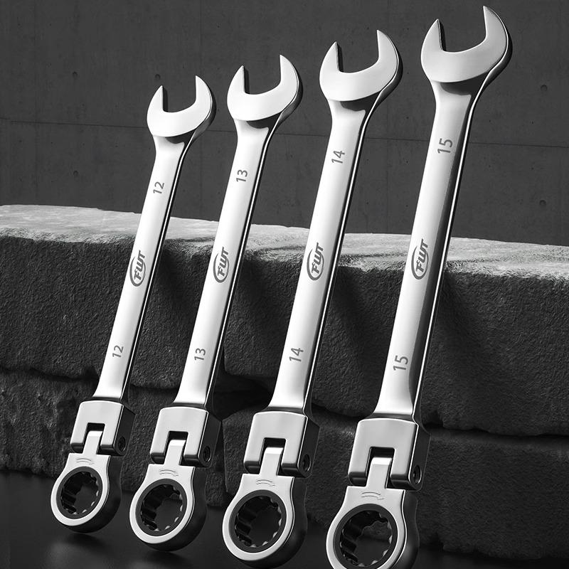 Reversible Double Head Ratchet Wrench Set for Automotive Repair