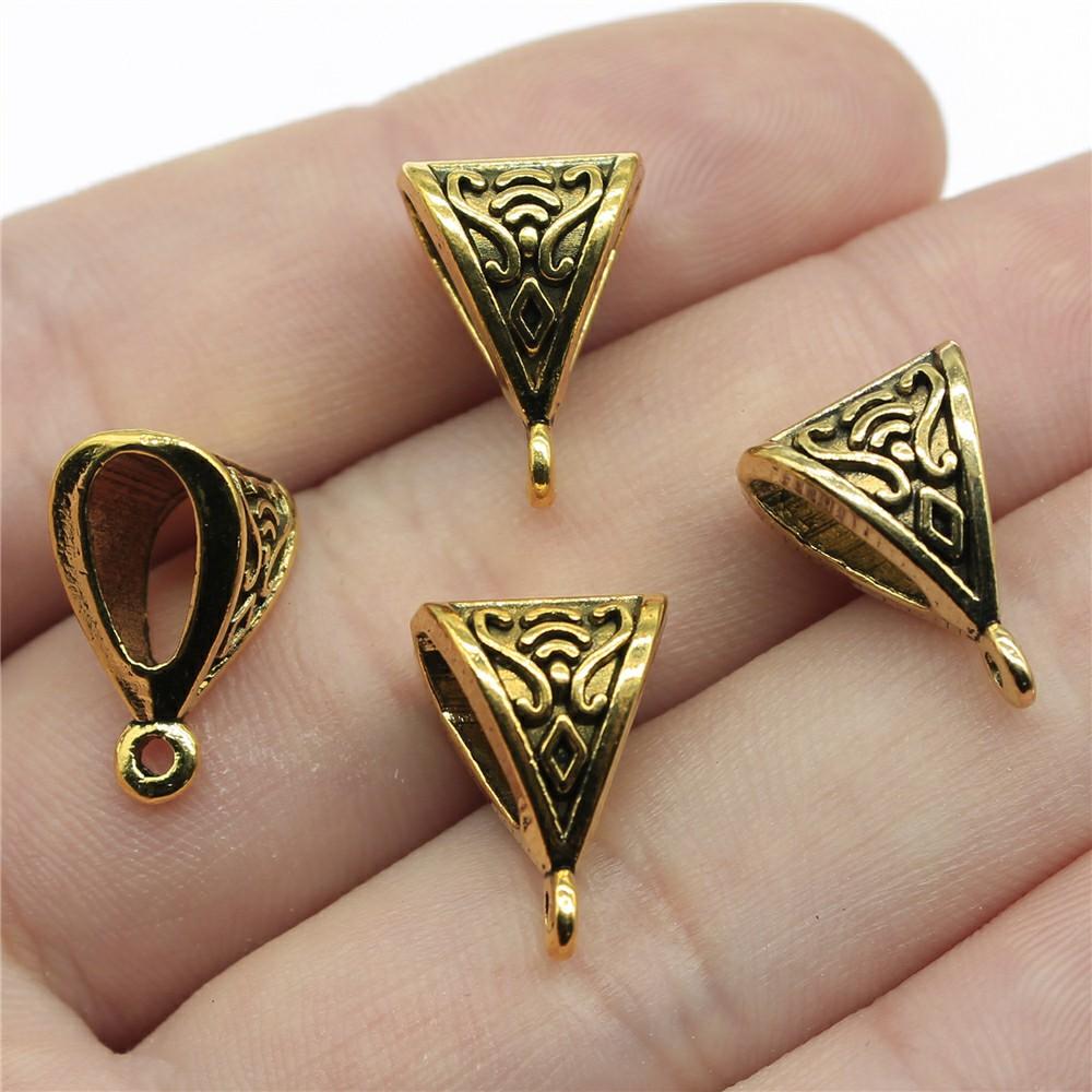 20pcs Triangle Hanging Buckle Beads Bails Connectors For DIY Jewelry Making Jewelry Findings Jewelry Accessories