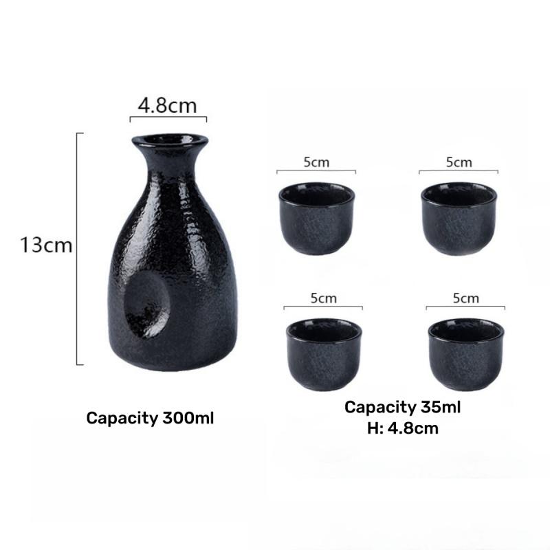 Japanese Sake Kettle Household Ceramic Baijiu Dispenser Baijiu Bottle Wine Cup Bar Restaurant Drinking Supplies Accessories