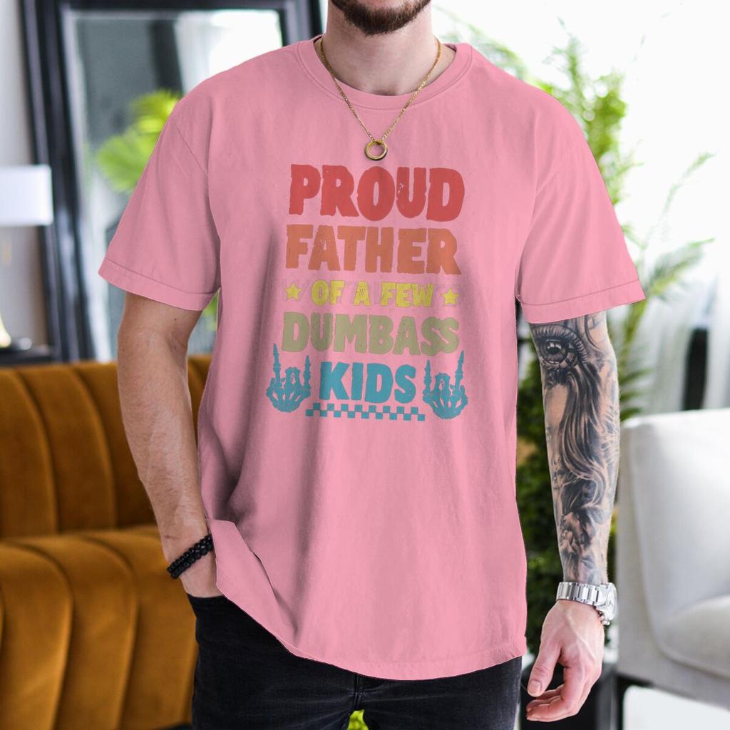 Proud Father Fashion Casual Tops Fathers Day Gift T Shirts Classic Tops Dad Life Fashion Casual Tshirt Unisexs Clothing
