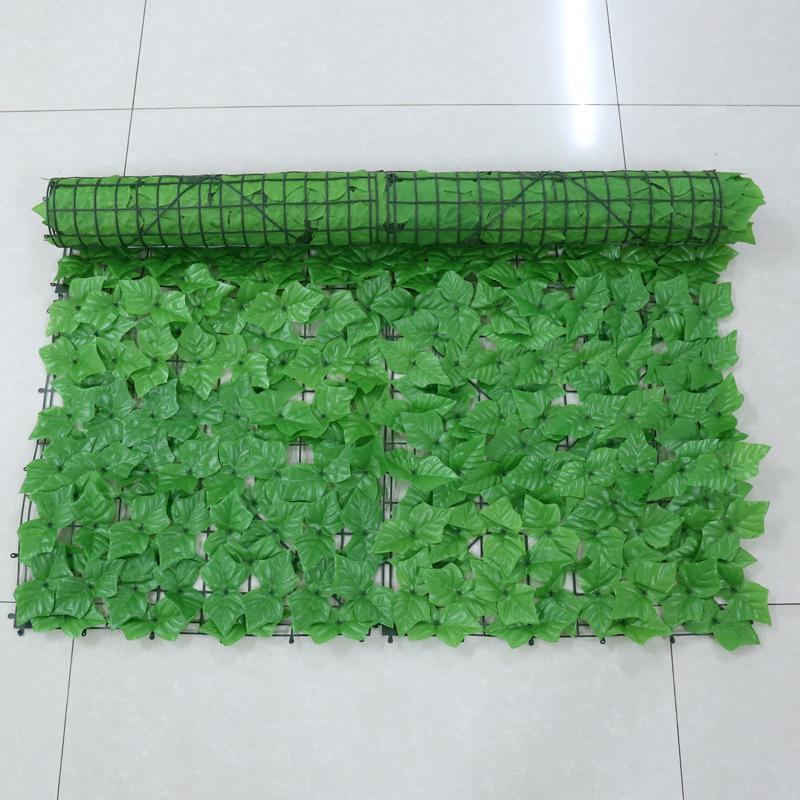 Outdoor Artificial Green Plant Fence with Pothos Leaves – Ideal for Balcony and Garden Decoration