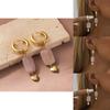 Light Fashionable Purple Heart Earrings For Women Fall Collection 2023